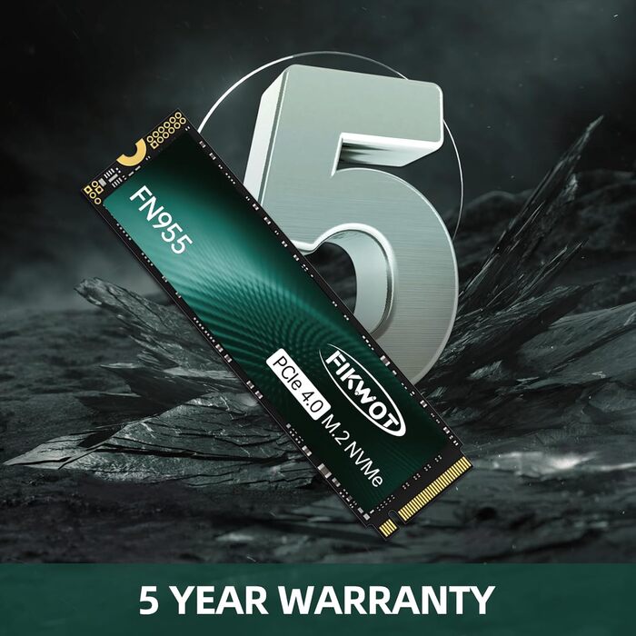 SSD накопичувач 1TB M.2 PCIe Gen4 з графітовим охолодженням - 7350 MB/s, SLC кеш, для ноутбуків та ПК