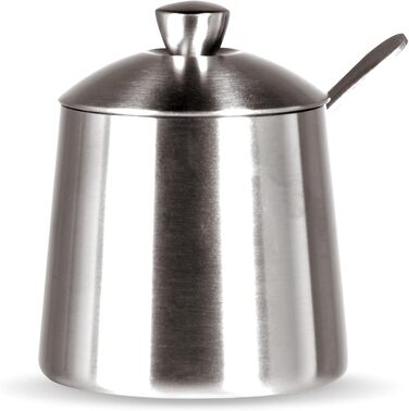 Frieling USA 18/10 Brushed Stainless Steel Sugar Bowl with Spoon