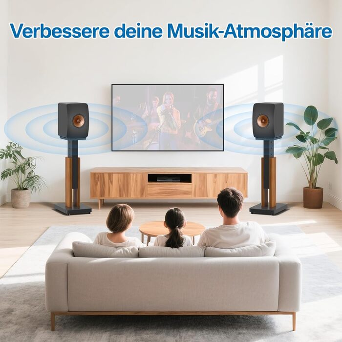 Регульовані підставки для акустики KEF LS50 Meta/Wireless II - Пара, дерев'яний масив, міцна конструкція (до 23 кг)