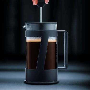Bodum CREMA Френч-прес для приготування кави, 1.0 л, нержавіюча сталь, чорний