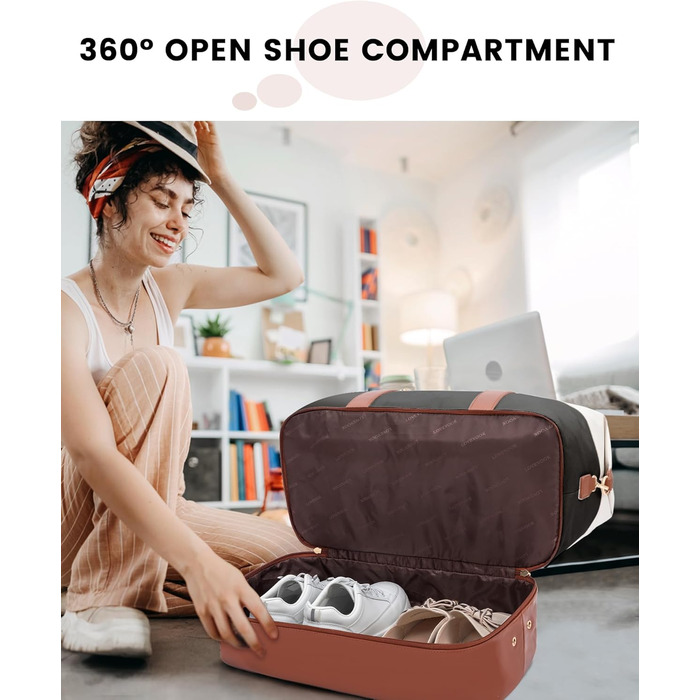 Сумка-трансформер LOVEVOOK для подорожей: жіноча дорожня сумка, 60L, водонепроникна, з відділенням для взуття, ідеальна для спортзалу, клініки, пологів, 40x20x25см