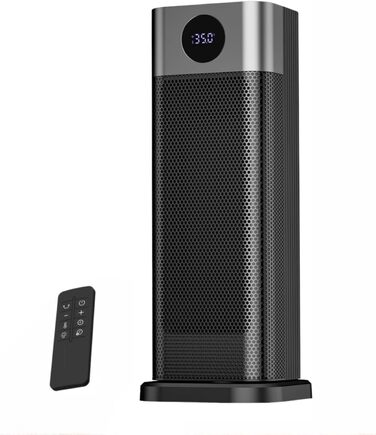 Електричний обігрівач PTC 2000W з термостатом, дистанційним керуванням, таймером та захистом від перегріву. Обігрівач для дому, офісу, спальні.