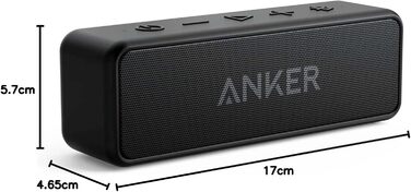 Anker SoundCore 2 Bluetooth колонка: потужний звук, баси, 24 год, IPX7 водозахист, для iPhone, Samsung