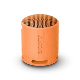 Портативна Bluetooth колонка Sony SRS-XB100 помаранчевого кольору: вологозахист IP67, до 16 год роботи, з ремінцем