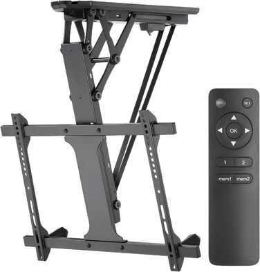 Maclean Electric TV Ceiling Mount for 32-70 inch TVs - Tilting, Remote Control, VESA 600x400, Max 35kg