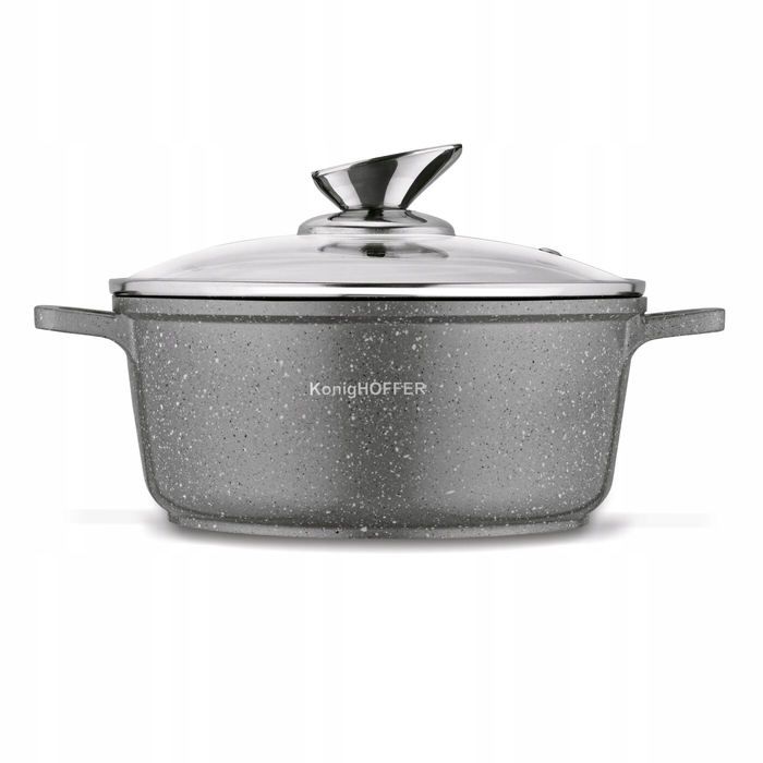 Набір алюмінієвих каструль Konighoffer Pollo Grey, 12 предметів