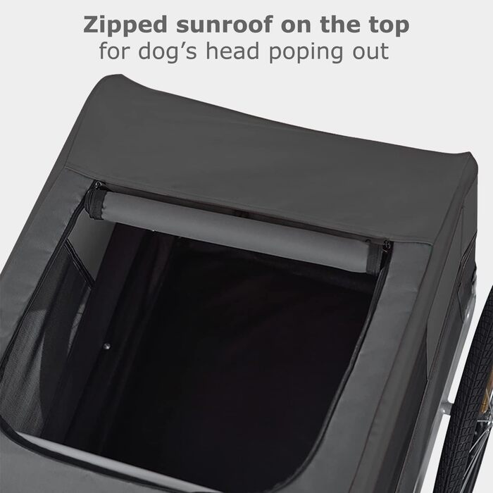 Tiggo VS Pets M: Фаркоп для собак, велосипедний причіп для собак, сірий