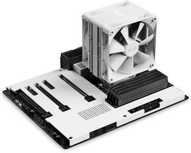 Охолоджувач CPU NZXT T120 - білий, 120мм, 4 теплові трубки, сумісний з Intel/AMD