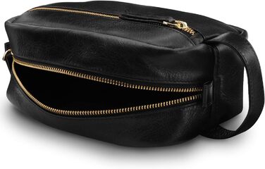 Чорна дорожня сумка Londo Echtleder з культурою та косметичною сумкою - унісекс