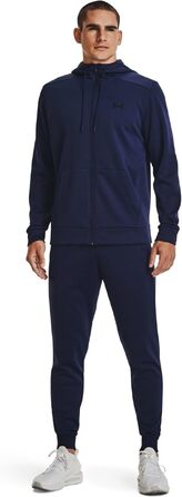 Чоловіча флісова толстовка-худі Under Armour Armourfleece на блискавці, темно-синя/чорна, розмір L