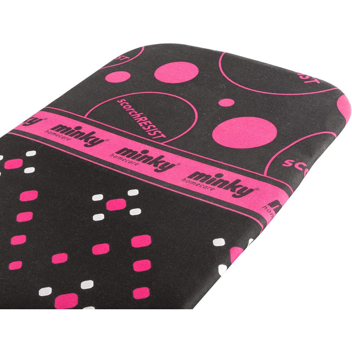 Гладильна дошка Minky Extra широка з підставкою для парогенератора, чорна (велика, компактна) HH40707103K