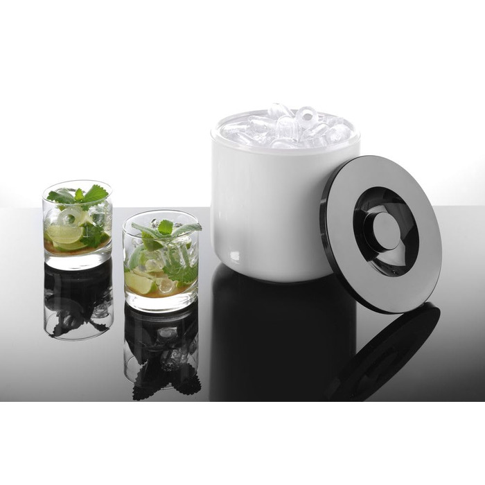 HENDI Ice Bucket, BarUp, Double-Walled, 5L, ø190x(H) 200mm, Polystyrene, White, Black