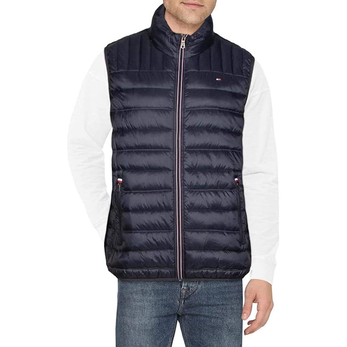 Жилет чоловічий Tommy Hilfiger Ultra Loft Quilted Puffer Vest з пухом, розмір M, колір Midnight/Getaway Solids