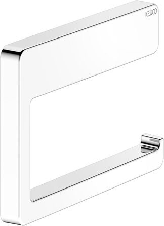 Metal toilet paper holder, high-gloss chrome finish, open design, toilet roll holder for bathrooms and guest toilets, Moll