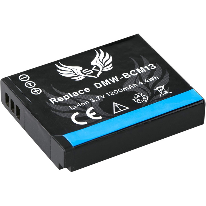 Запасний акумулятор 2x 1200mAh для Panasonic Lumix DMC-FT5 TZ40 TZ41 TZ55 TZ61 TZ71 ZS30 + зарядний пристрій (DMW-BCM13 / DMW-BCM13E)