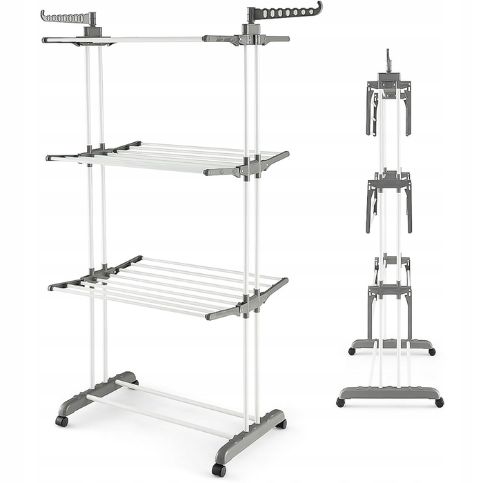 Велика вертикальна сушарка для одягу та білизни, підлогова, складна, розмір XXL