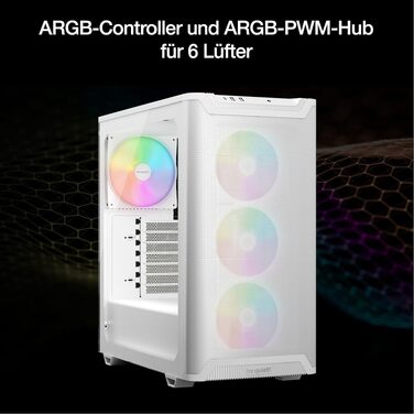 Корпус для ПК be quiet! Pure Base 501 LX (Білий) з 2 вентиляторами Pure Wings 3 140mm PWM, USB 3.2 Gen. 2 Type-C, підтримка вертикальної установки GPU