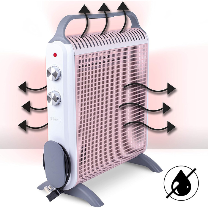 Електричний конвектор Duronic HV180: 2000W, компактний, з ручкою, 2 режими нагріву