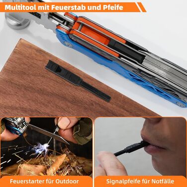 Мультитул Rollgabelschlüssel 18 в 1: преміум-мультитул з титанової сталі для чоловіків, кемпінгу, відпочинку на природі та надзвичайних ситуацій