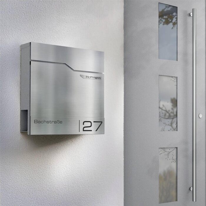 Поштовий ящик Metzler Thobe з нержавіючої сталі, з відділенням для преси та іменним табличкою