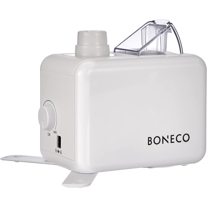 Ультразвуковий зволожувач повітря BONECO U7146 для подорожей, під пляшку 0,5 л, автоматичне вимкнення, індикатор рівня води, для кімнат до 20 м², білий