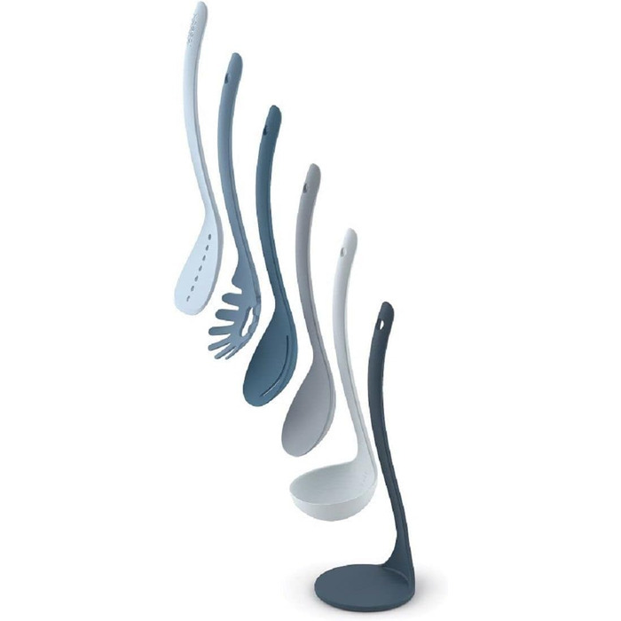 Набір кухонних аксесуарів Joseph Joseph Nest 5 шт. з магнітною підставкою, чорний/нержавіюча сталь, 30 см, для кухні