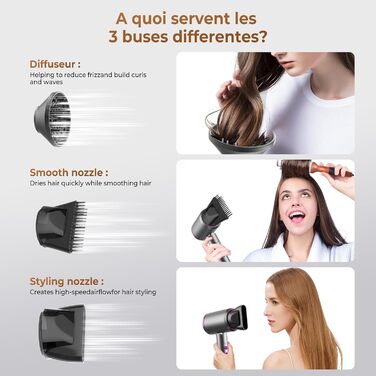 Airstyler 6 в 1: фен-щітка, локони, іонний фен, стайлер для волосся, 1000W, білий. Комплект для створення зачісок