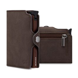 BEWMER Елегантне шкіряне картхолдер/портмоне з RFID-захистом | Для жінок та чоловіків | Колір: коричневий