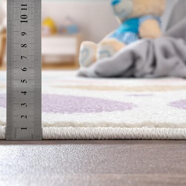 Дитячий килим Beat Kids сучасної м'якої структури, з точками, кремовий (200x280 см) - легко доглядати, стійкий колір