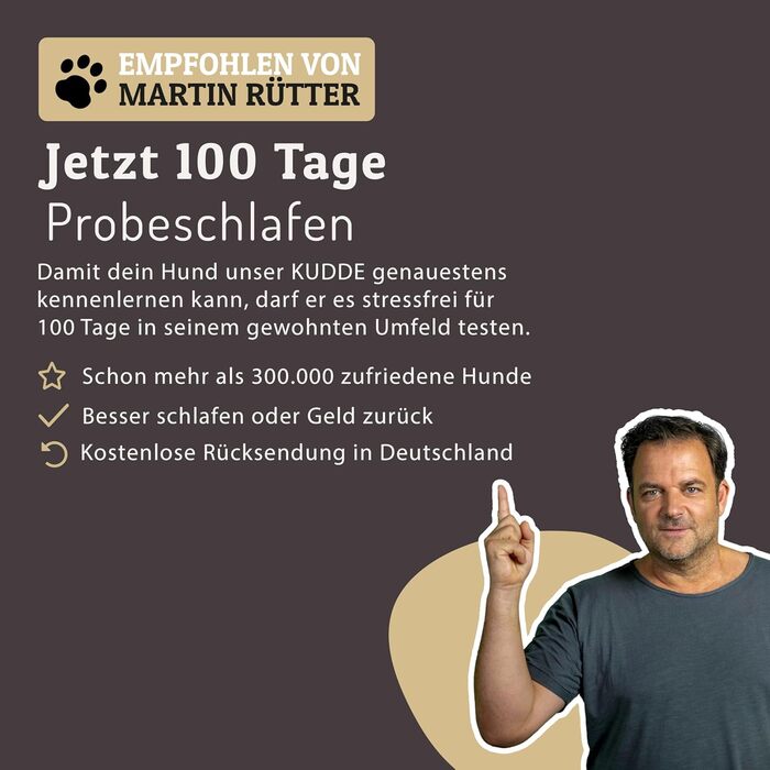 Ортопедичне ліжко для собак SABRO KUDDE Martin Rütter – Штучне шкіряне, миється, водовідштовхувальне, ергономічне, преміум аксесуар для маленьких собак, кремовий колір
