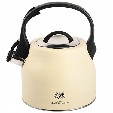 Класичний сталевий чайник Karl Hausmann, 2,3 л (бежевий, чорний, сріблясто-сірий)