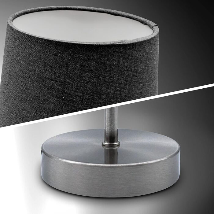 Стійка лампа B.K.Licht Vintage з абажуром з тканини, чорного кольору, 33x20 см | Стійка лампа для дому, офісу, читання