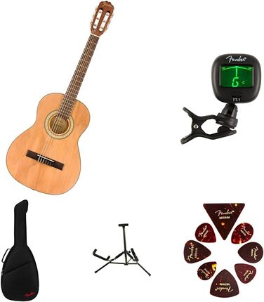 Акустична гітара Fender 3/4 FA-25N з палісандровим грифoм, комплект з аксесуарами