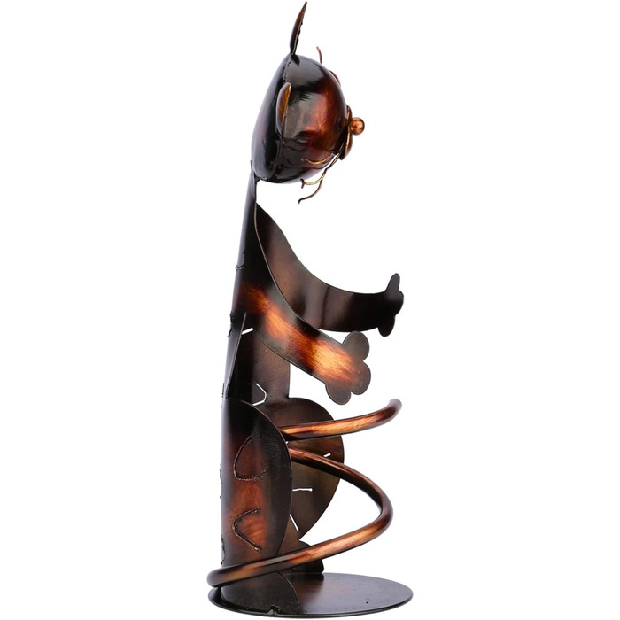 Metal wine bottle holder, cat-shaped wine bottle holder, metal wine tray, practical sculptures for home decor, cat craft, home decoration, Mother's Day gift