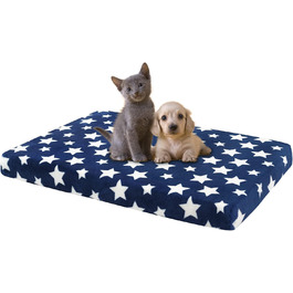 Лежанка для собак EMPSIGN, м'який килимок для перенесення, лежанка для собак знімний та пральний чохол, водонепроникна, для маленьких собак, 61x46x6.6 см, блакитна