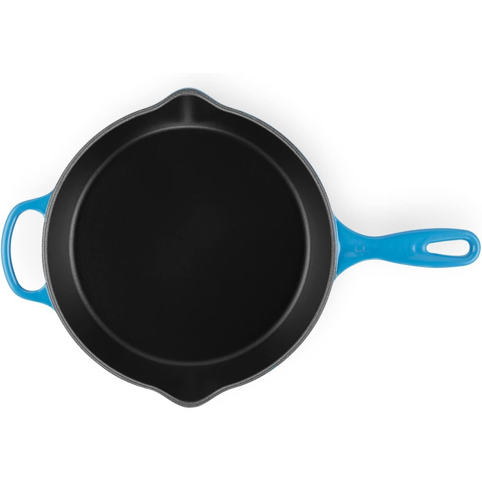 Сковорода Le Creuset Signature 26 см, чавунна, висока, для смаження та сервірування, універсальна для всіх плит і духовок, 2 л, колір Azure