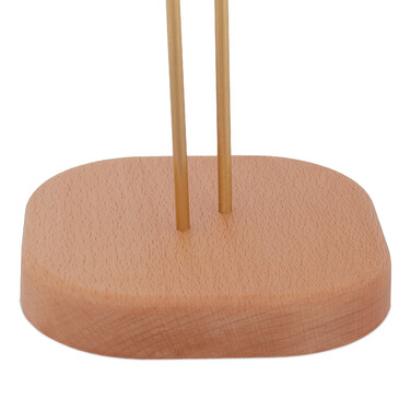 Relaxdays Wooden & Brass Kitchen Roll Holder