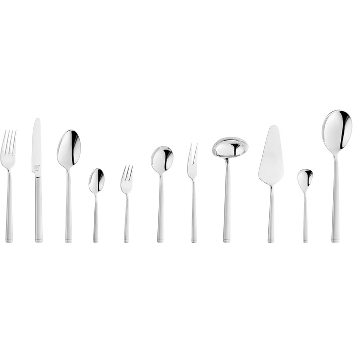ZWILLING Senses Cutlery Set, 68-Piece, For 12 People, 18/10 Stainless Steel/High-Quality Blade Steel, Matted, Plastic Free