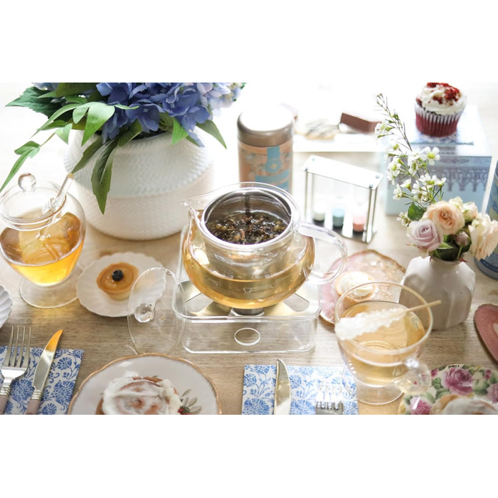 Набір для заварювання чаю Teabloom Kyoto 2-в-1: чайник та заварник зі знімним фільтром, 700 мл, підходить для плити та мікрохвильової печі