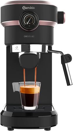 Еспресо-машина Cecotec Cafelizzia 890 Rose Pro: Еспресо, капучино, 1350 Вт, Thermoblock, 20 Bar, рожева з манометром