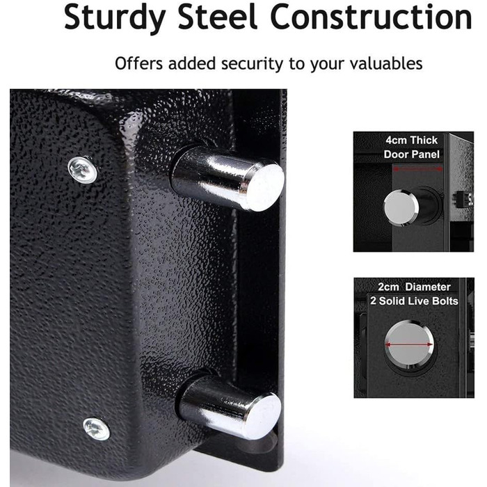 Електронний сейф Klein Tresor: водонепроникний, для зброї, боєприпасів, грошей, ювелірних виробів та документів. Об'єм 4.6L, сірий колір