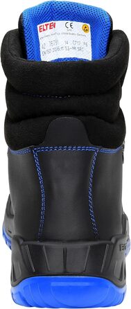 Черевики безпеки ELTEN Alessio Mid ESD S3S, шкіряні, з металевим носком, легкі, міцні, чоловічі та жіночі, 50 EU, чорно-синій