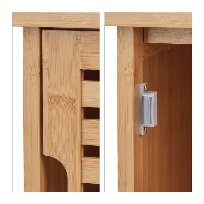 Relaxdays Bamboo Storage Cabinet