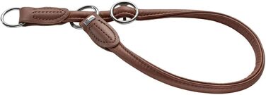 Сбруя Hunter Dressurhalsung ROUND & SOFT для конкурного та тренувального верхового лицеміря, з м'якої шкіри, оброблена для захисту шерсті, регульована, міцна, Made in Germany, колір: коричневий, розмір: L