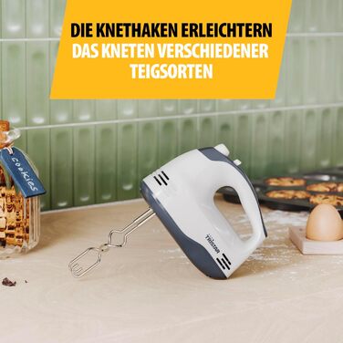 Міксер ручний Tristar MX-4203: 5 швидкостей, 200W, нержавіюча сталь, ергономічний дизайн