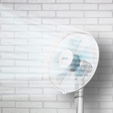 Стеляний вентилятор Cecotec EnergySilence Aero 450 з підсвічуванням, 50 Вт, діаметр 106 см, 4 лопаті, 3 швидкості, функція обігріву, білий