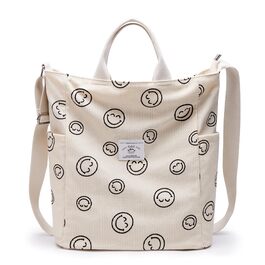 Сумка жіноча KALIDI Cord Shopper: велика сумка на плече для школи, роботи, щоденних покупок (Whitesmile)