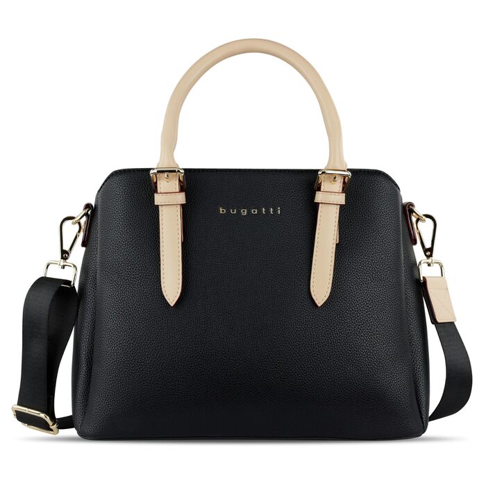 Сумка жіноча Bugatti Ella боулінг середнього розміру зі штучної шкіри, чорна