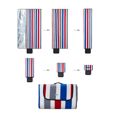 Relaxdays XXL Picnic Blanket 200x300 cm Stripes