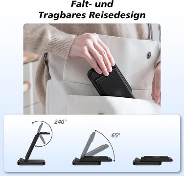 Бездротова зарядка 3-в-1 для Samsung: станція з подвійною котушкою, захистом від перевантаження та портативним дизайном для смартфонів, смарт-годинників та навушників